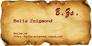 Bella Zsigmond névjegykártya