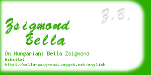zsigmond bella business card